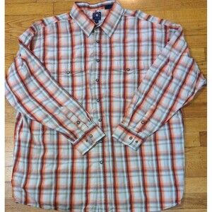 Panhandle Slim Rough Stock Womens XXL Multicolor Plaid Western Shirt Snap Button